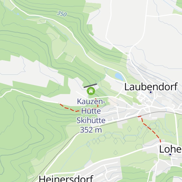 Map of Kauzen-Hütte Skihütte