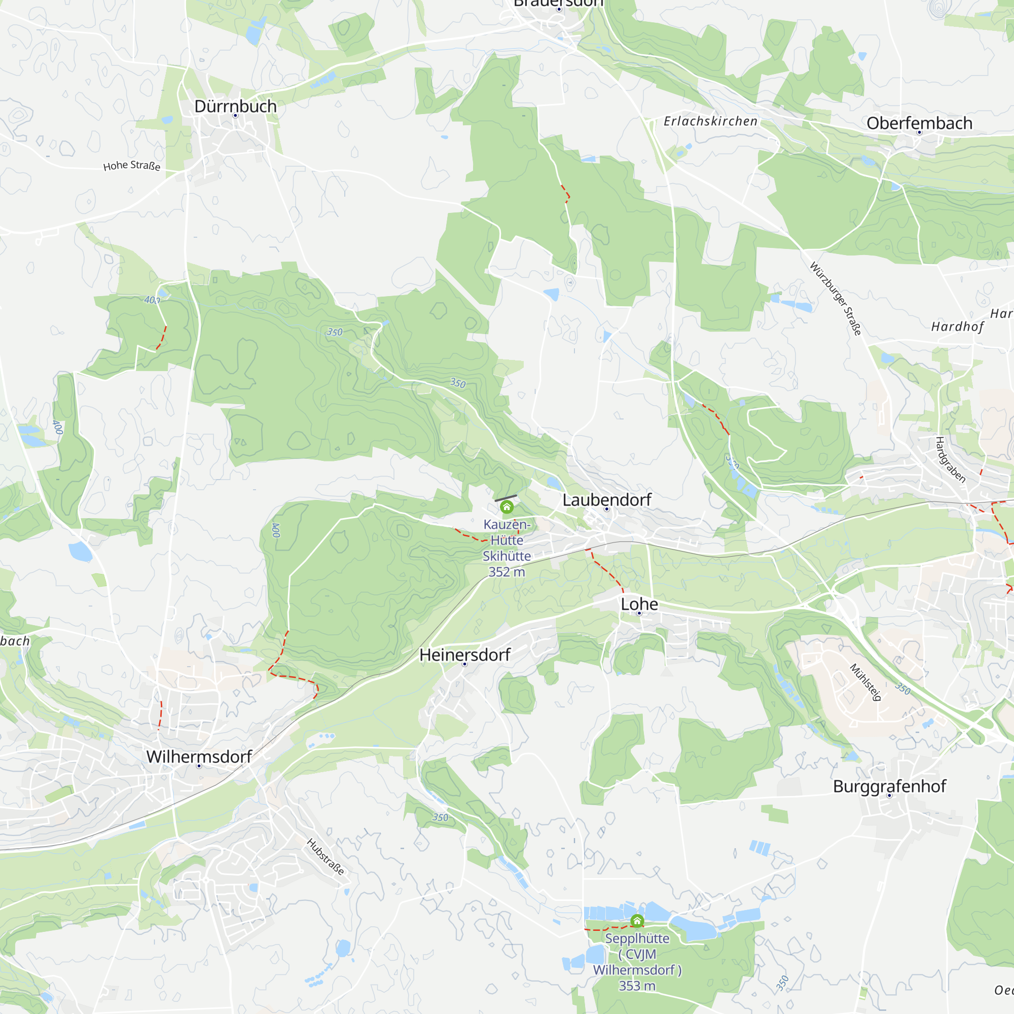 Kauzen-Hütte Skihütte map