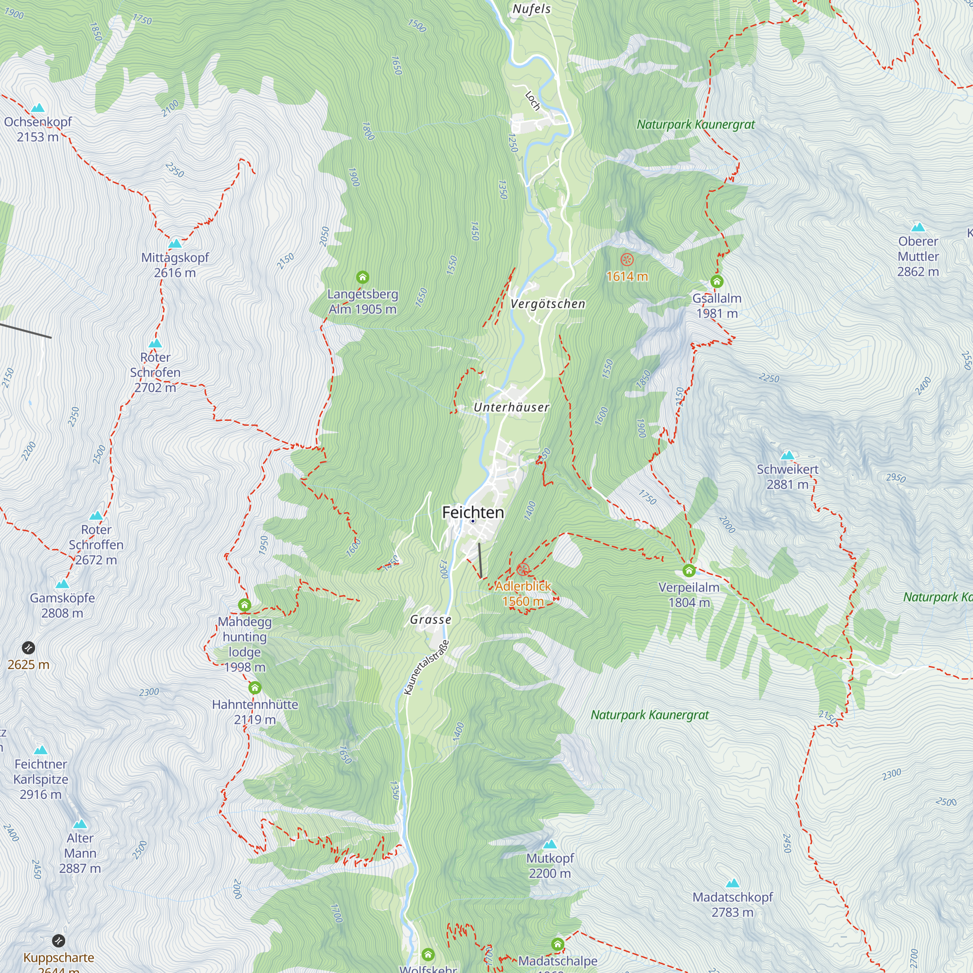Infobüro Kaunertal map