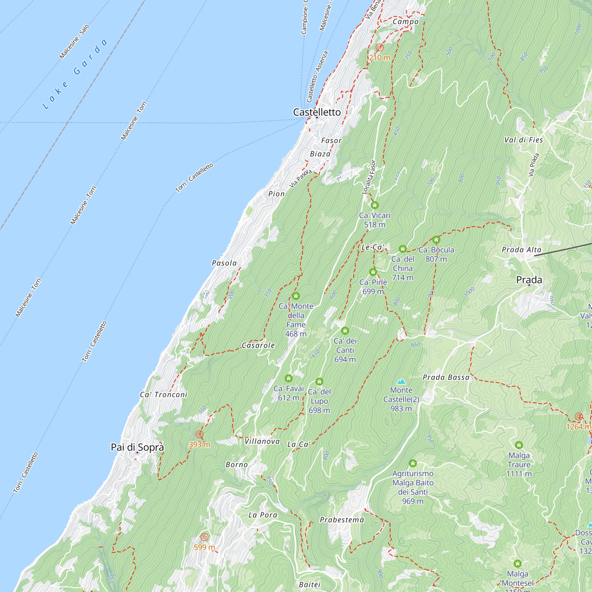 Ca' Monte della Fame map
