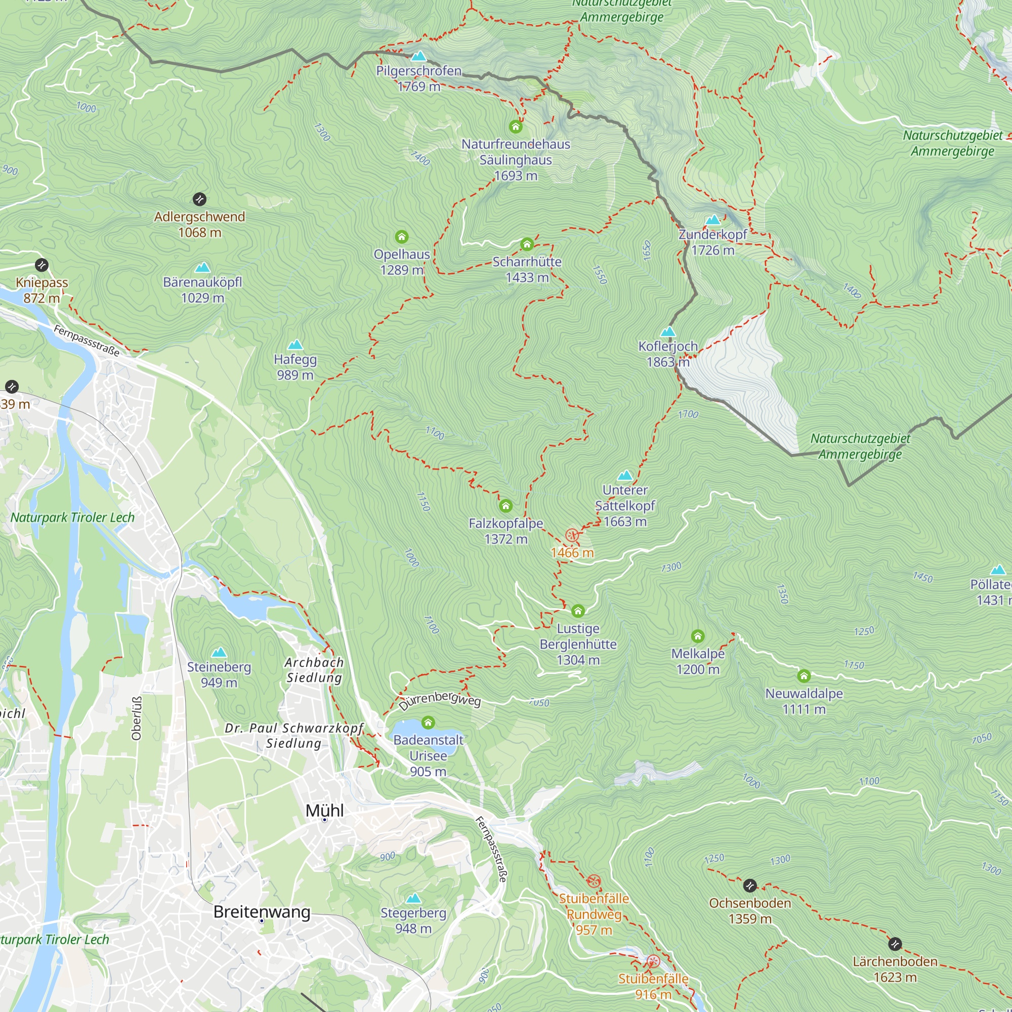 Falzkopfalpe map