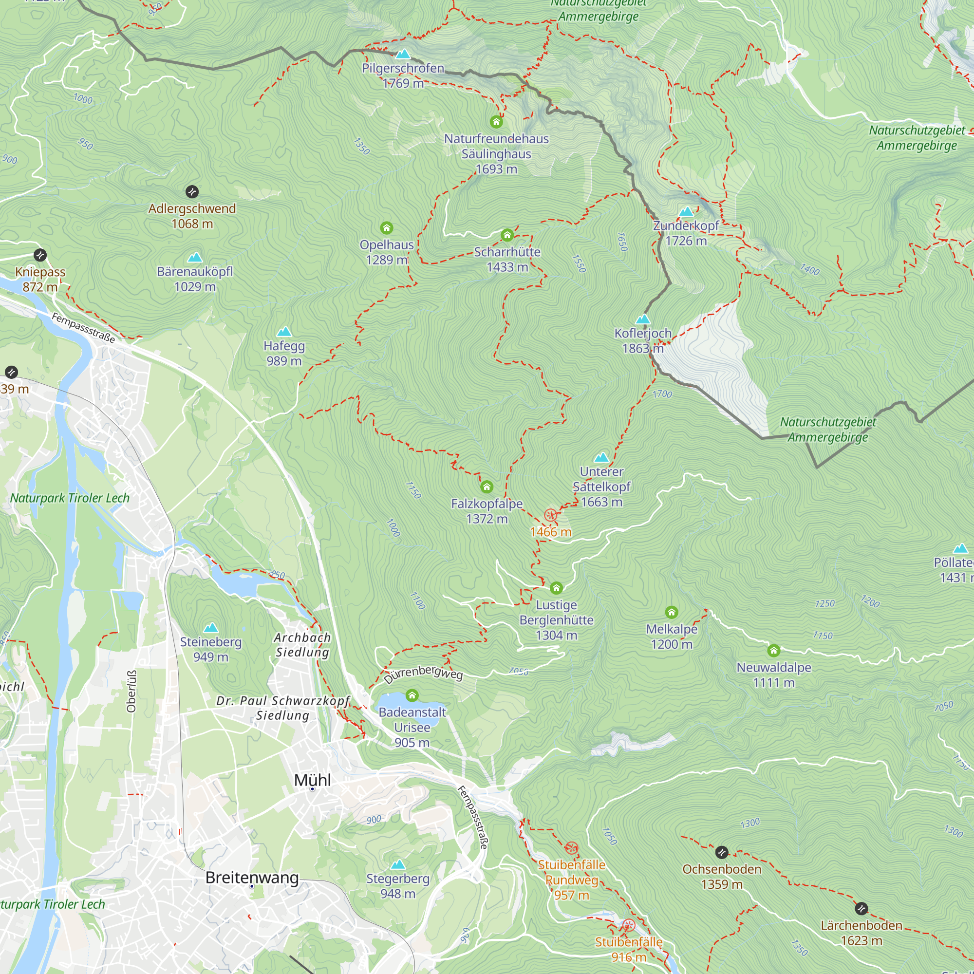 Falzkopfalpe map