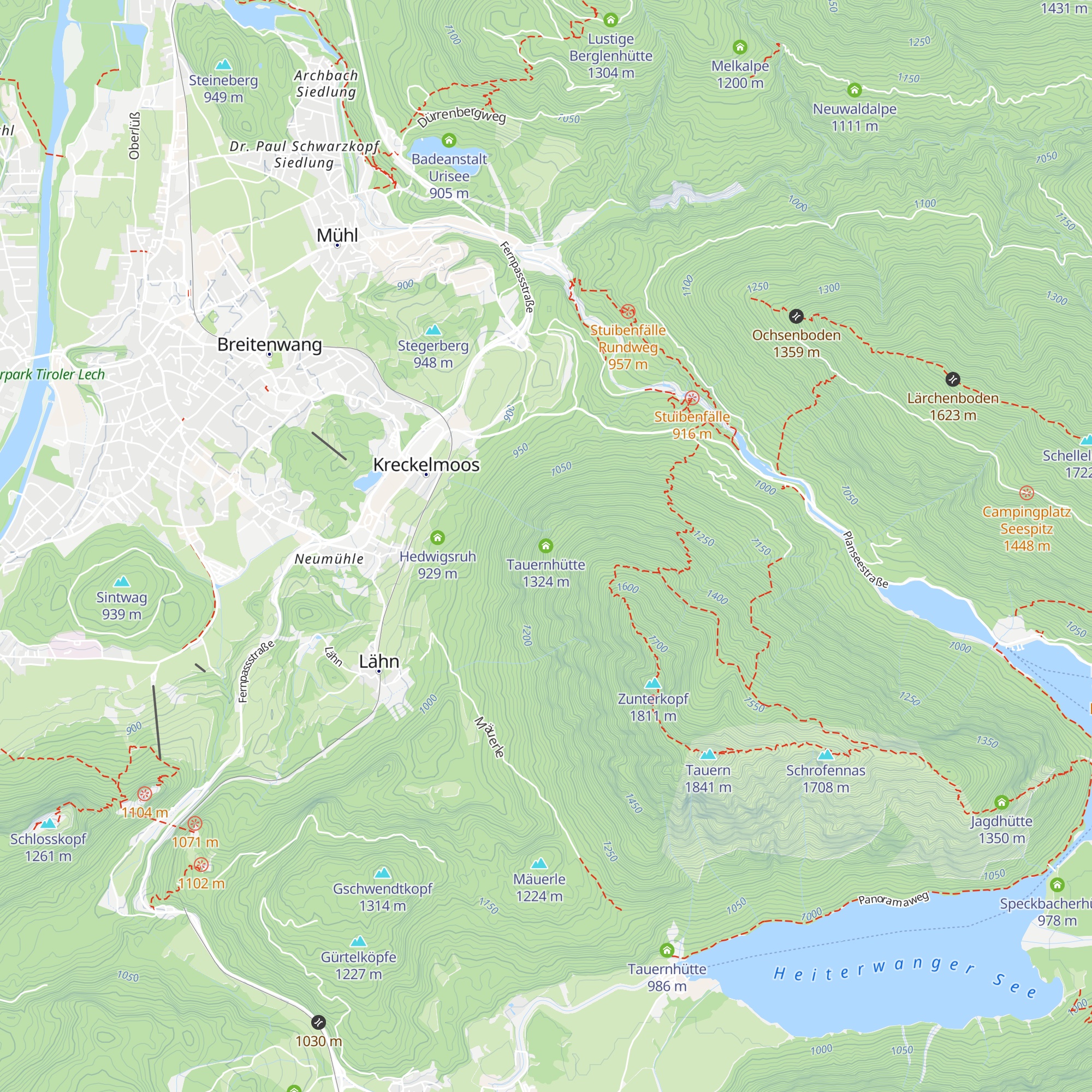 Tauernhütte map