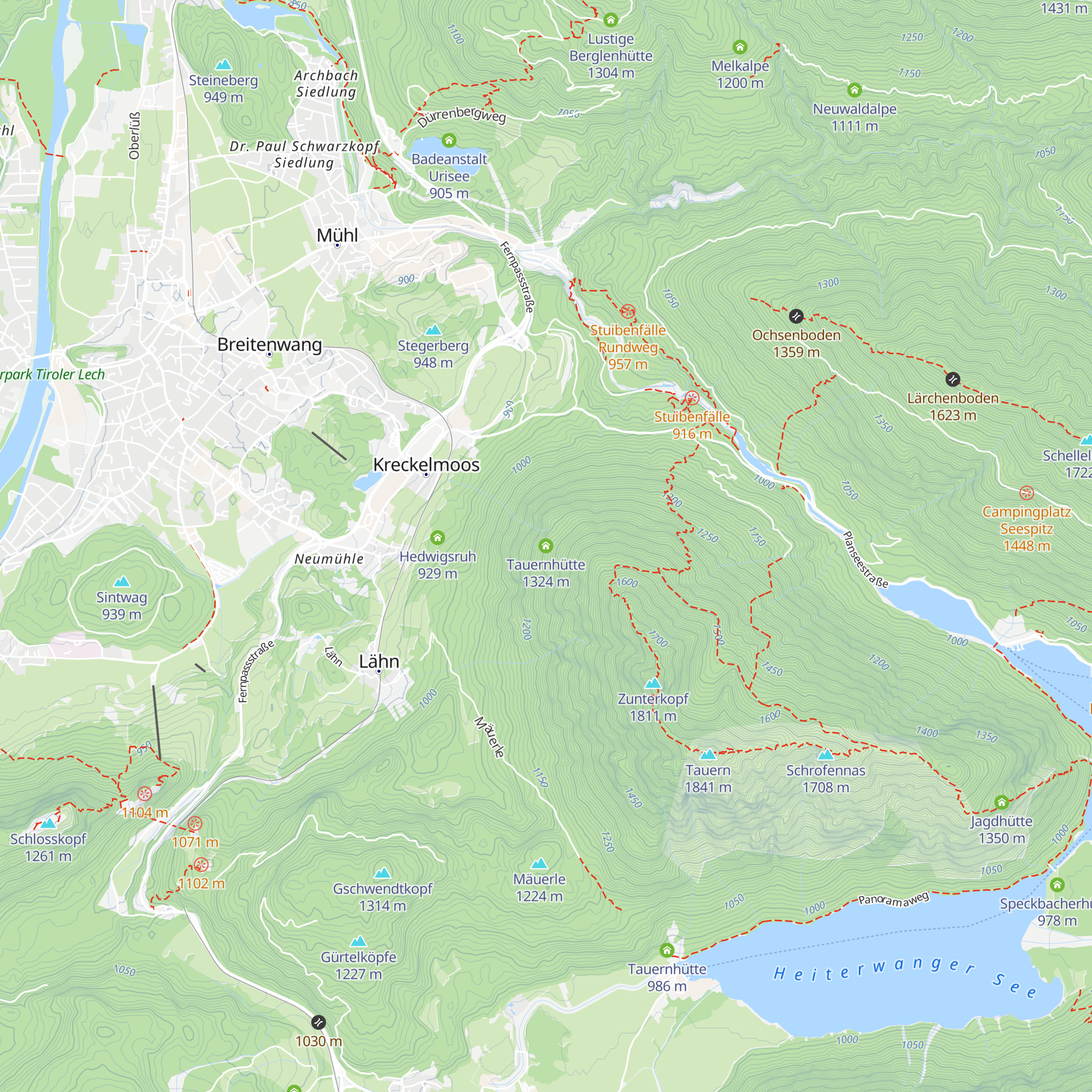 Tauernhütte map