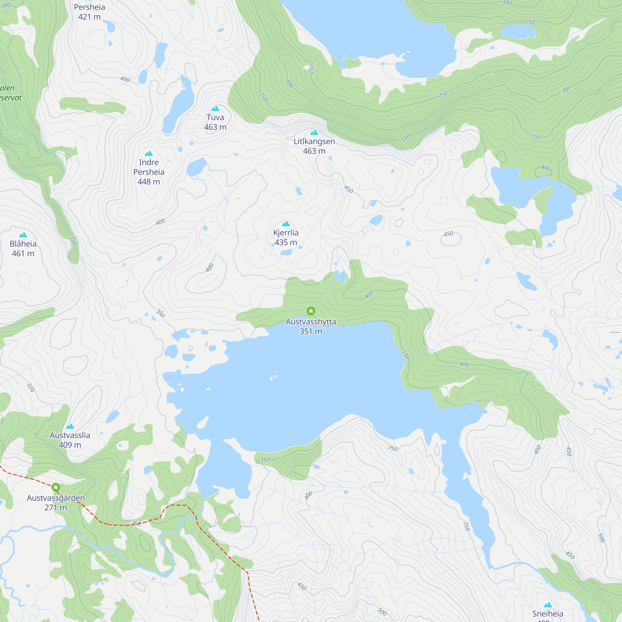 Austvasshytta map
