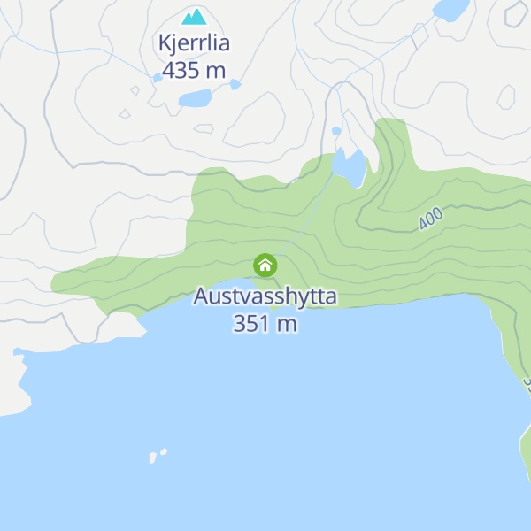Map of Austvasshytta