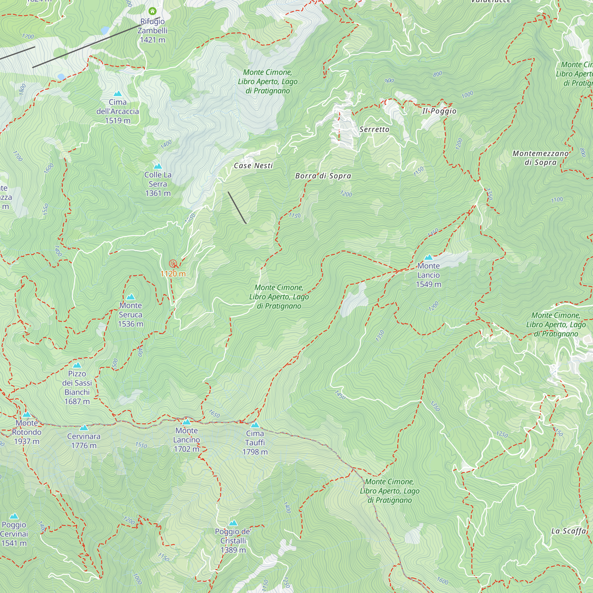 Bivacco La Pilaccia map