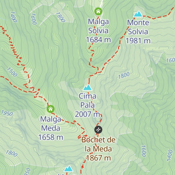 Map of Cima Pala