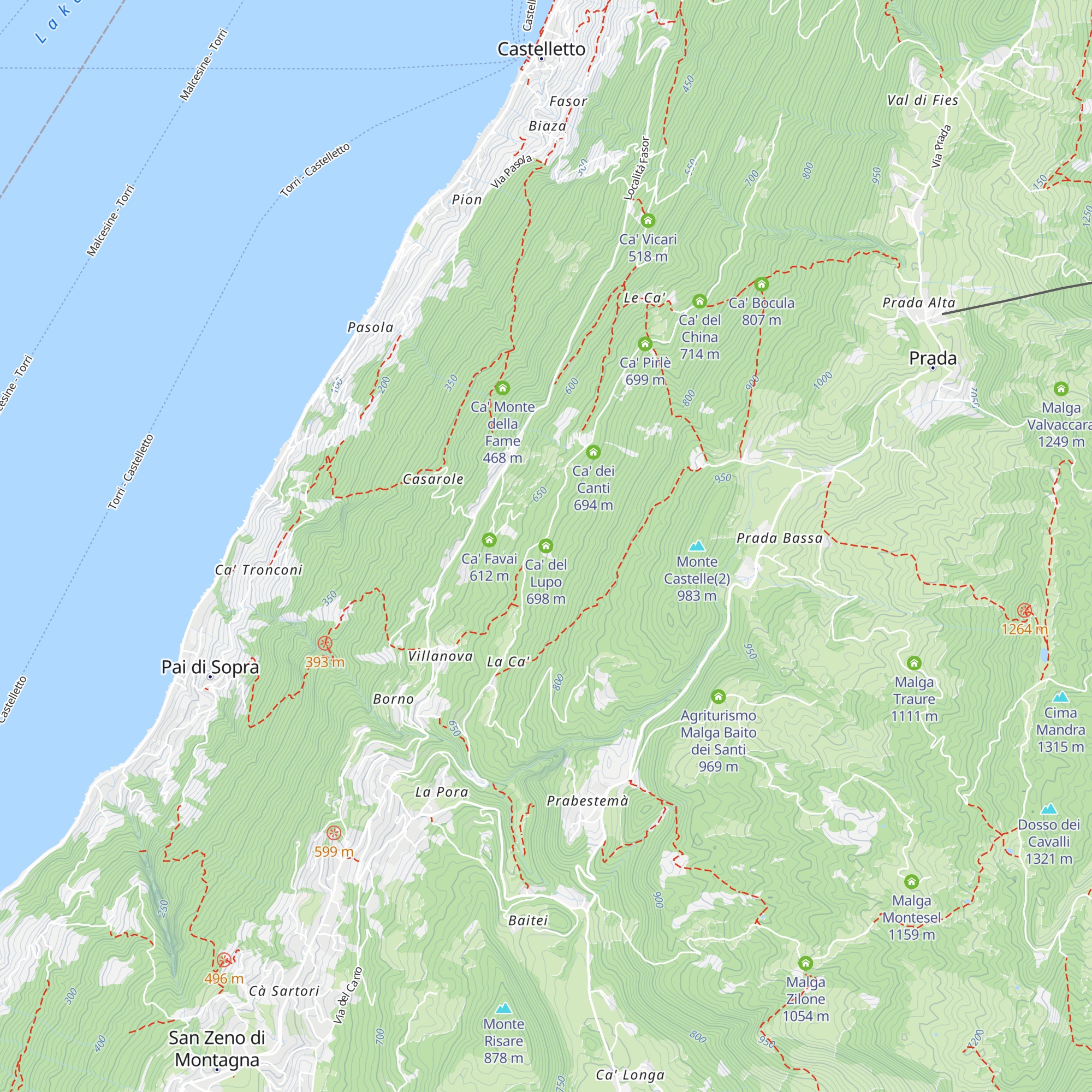 Ca' del Lupo map