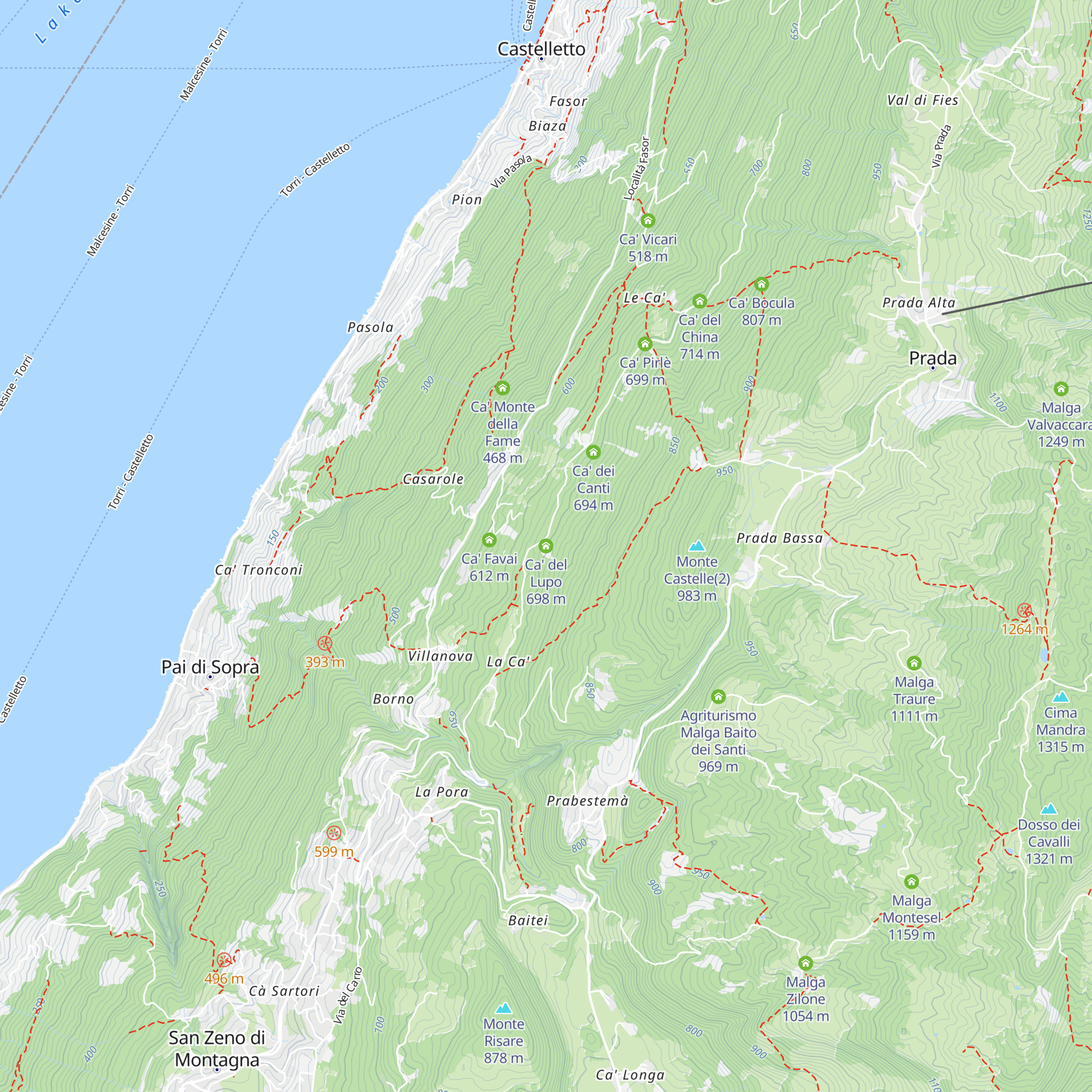 Ca' del Lupo map