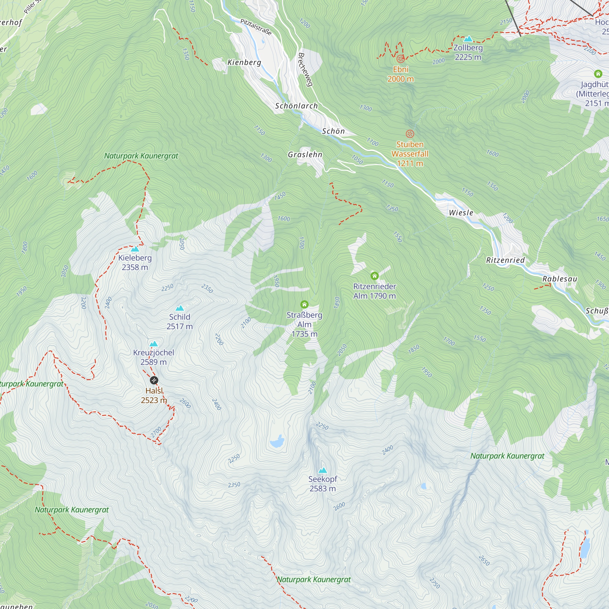 Straßberg Alm map