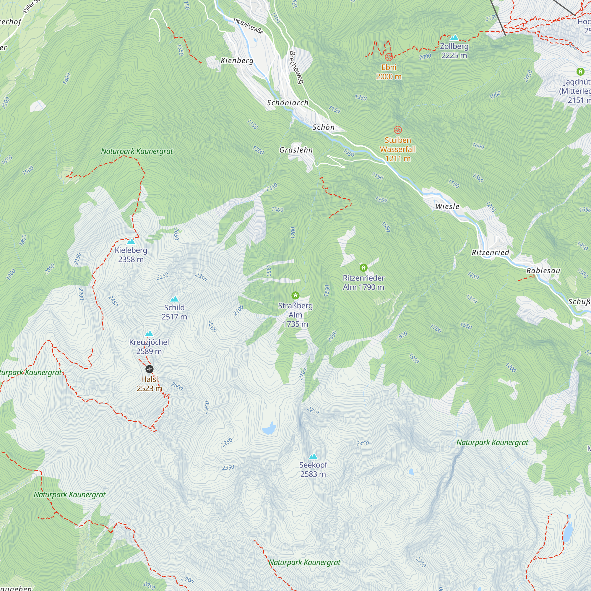 Straßberg Alm map