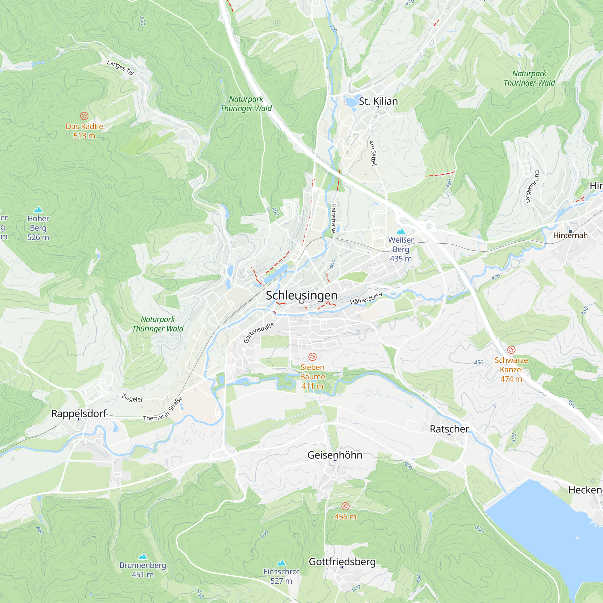 Touristinformation Schleusingen map