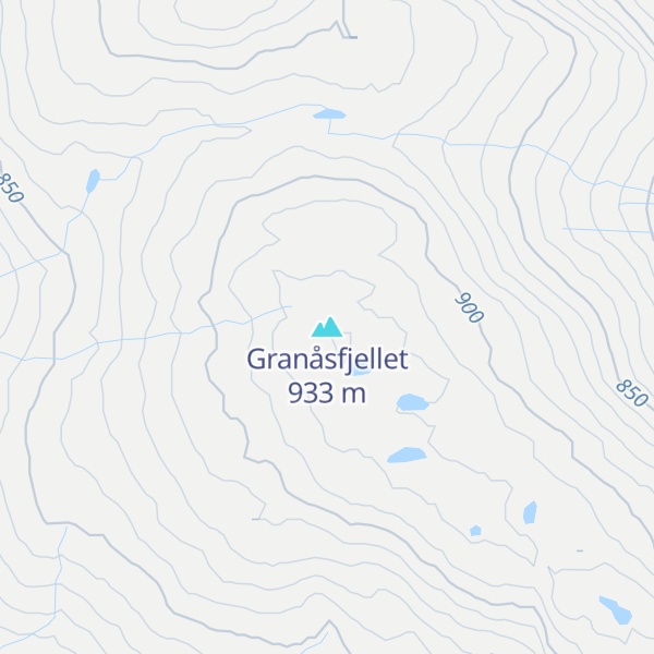 Map of Granåsfjellet