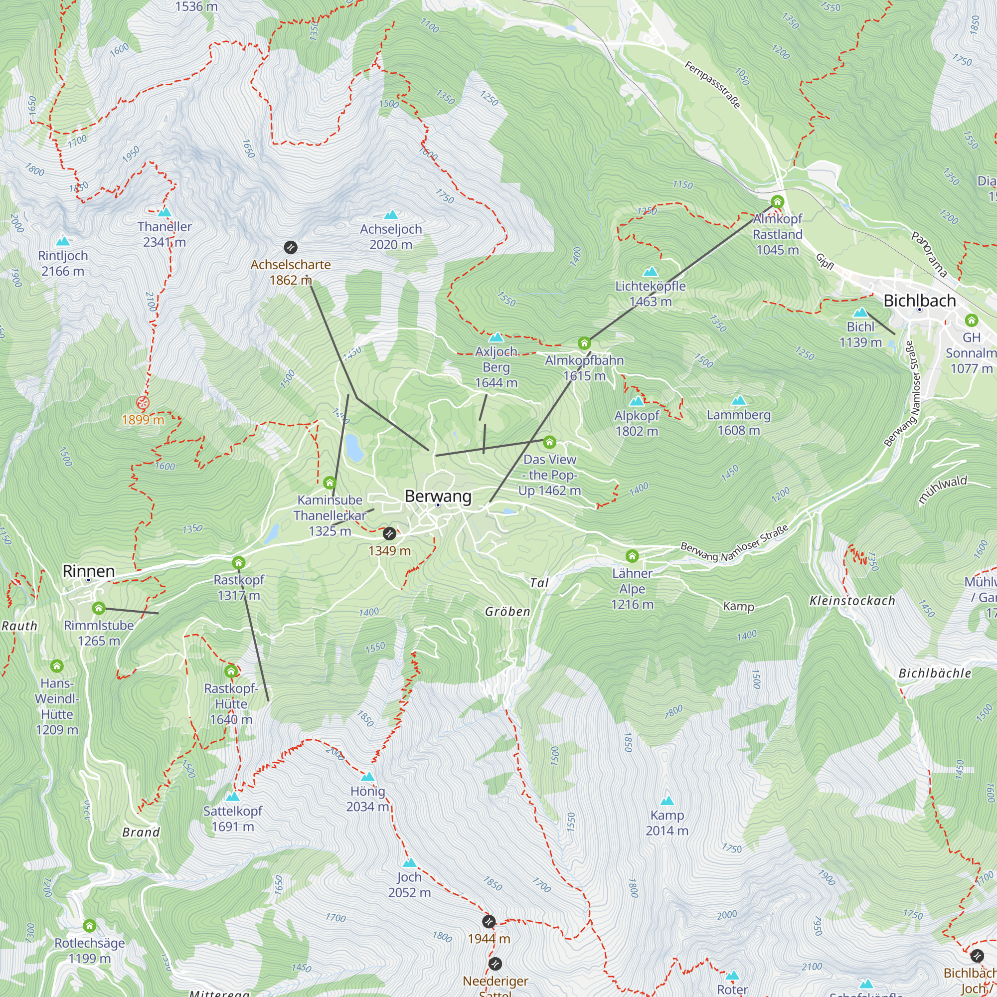 Bergfeuer Fonduerestaurant map