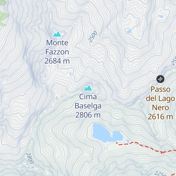Map of Cima Baselga