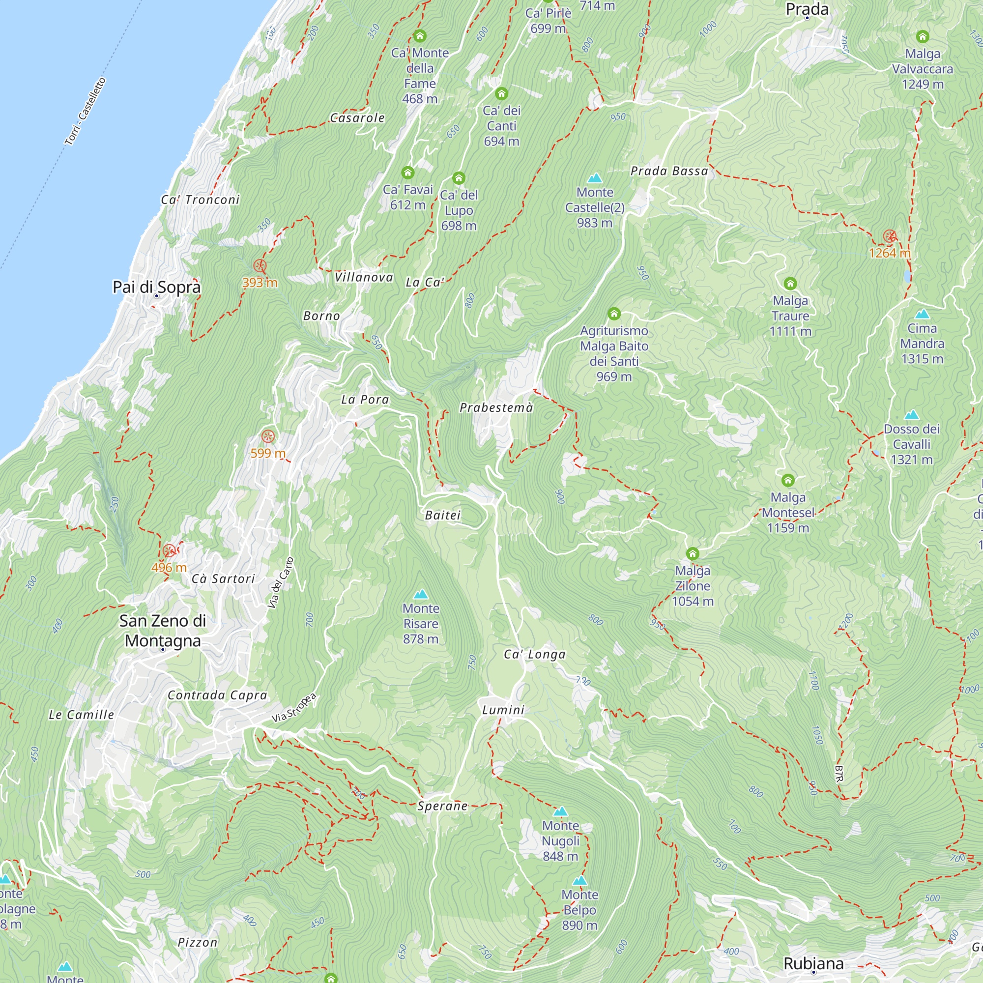 Il Castagneto map