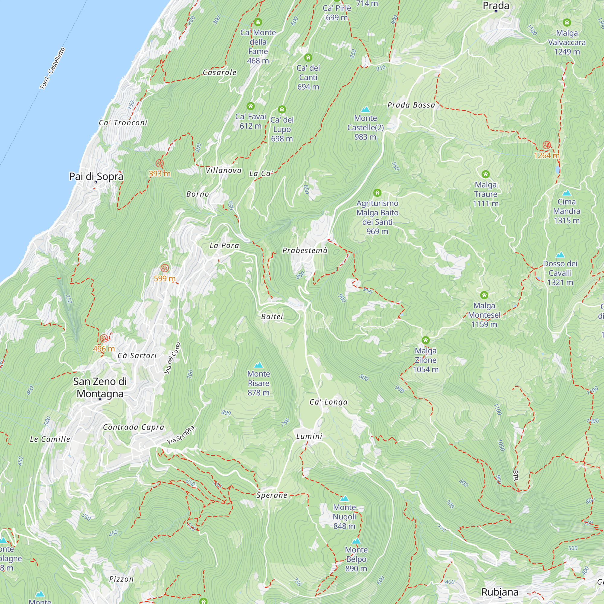 Il Castagneto map
