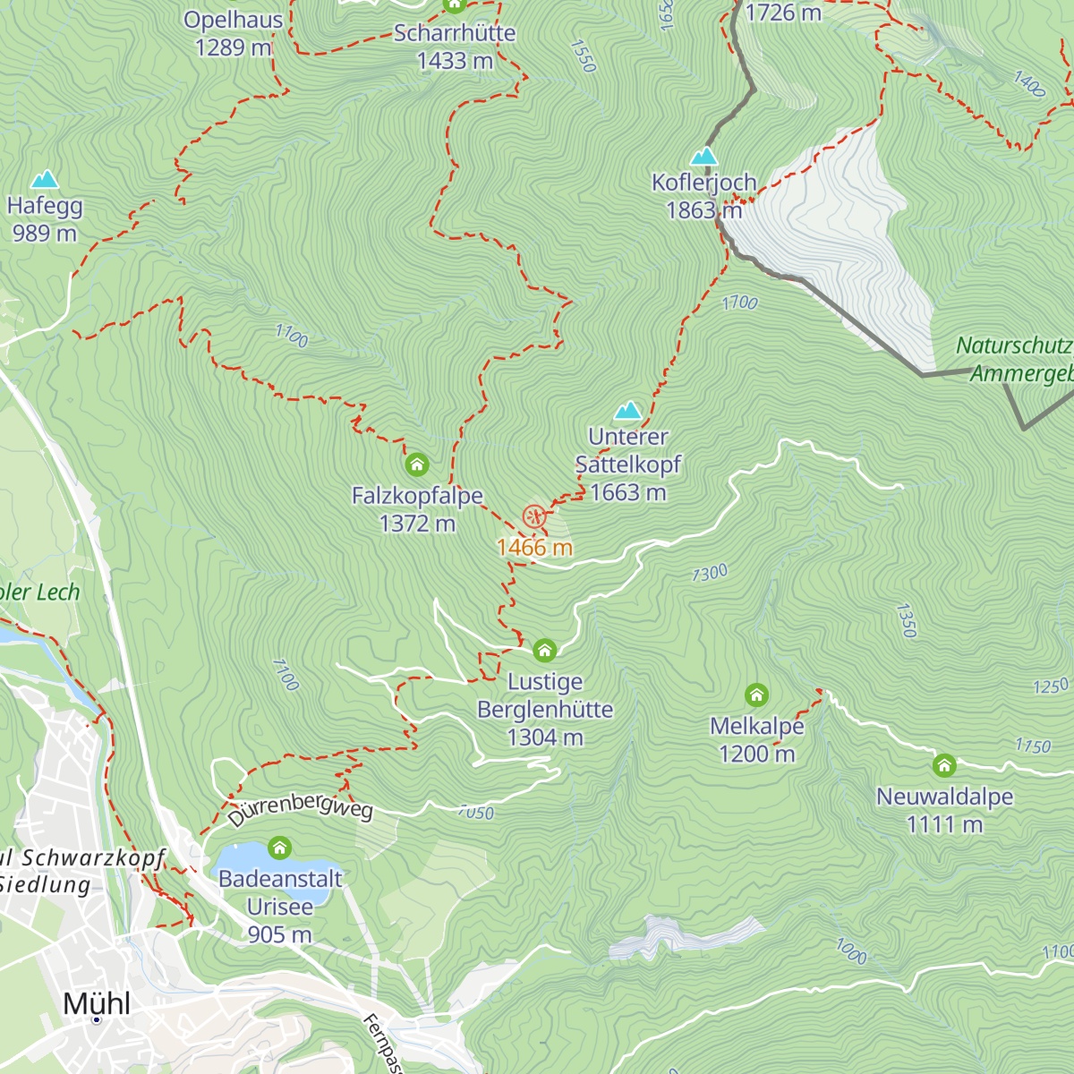 Dürrenberg Alm map