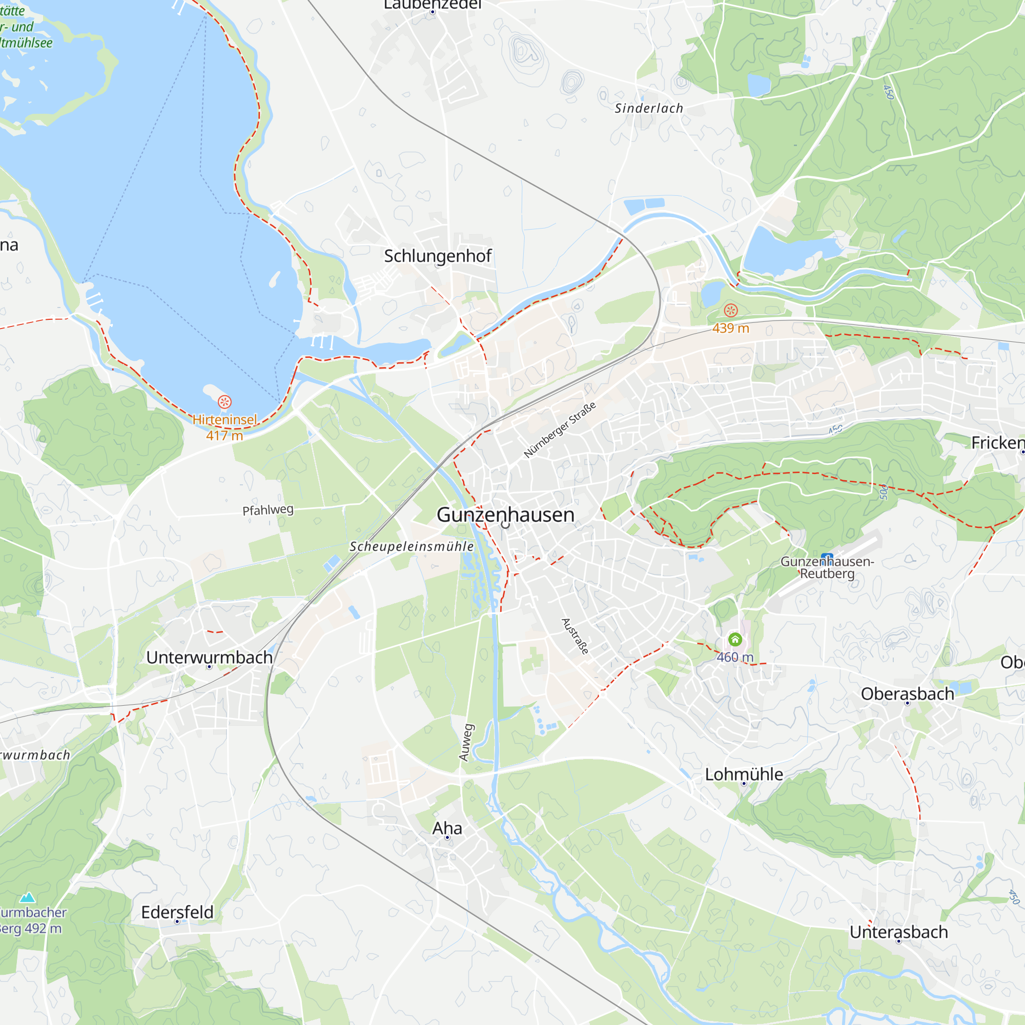 Touristinformation Gunzenhausen map