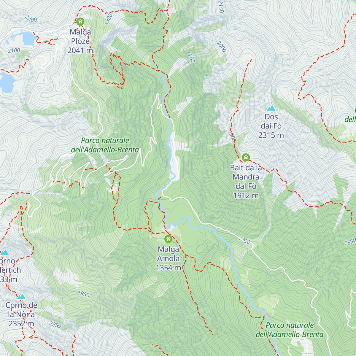 Malga Nambrone map