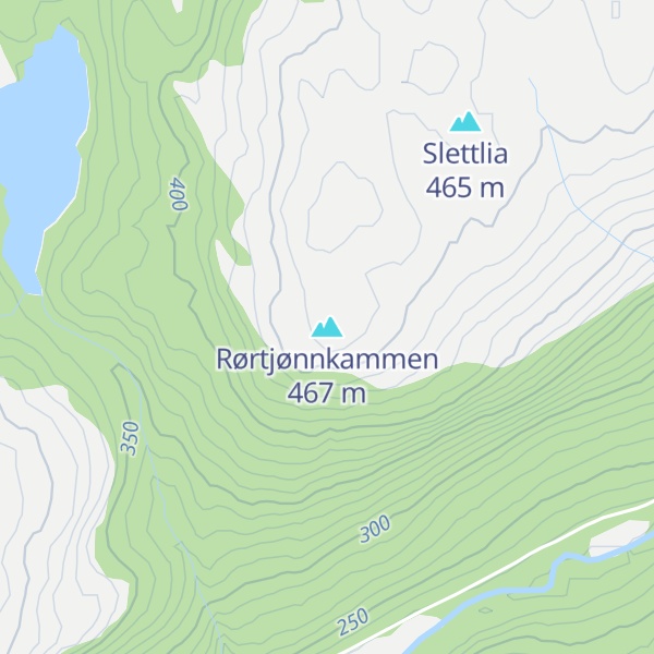 Map of Rørtjønnkammen