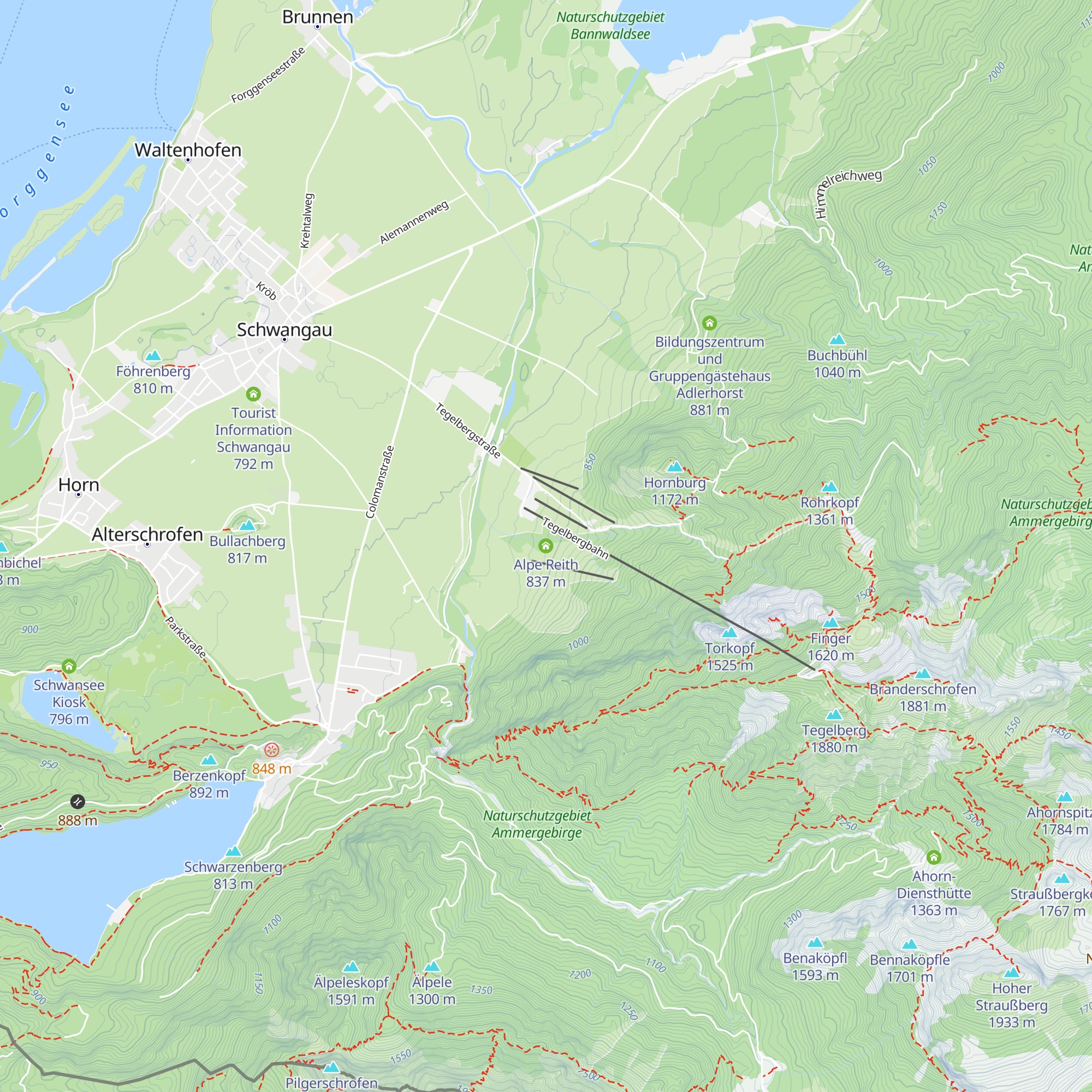 Alpe Reith map