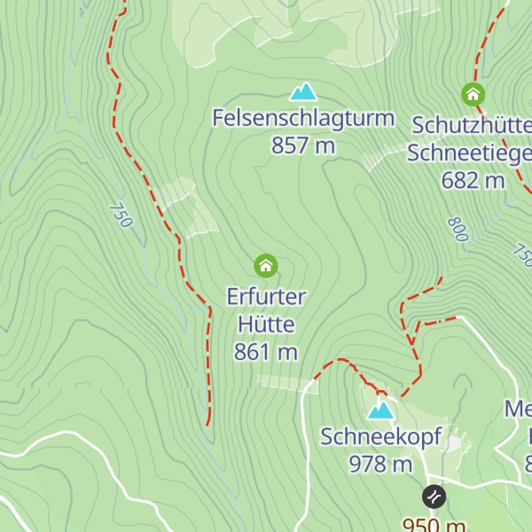 Map of Erfurter Hütte