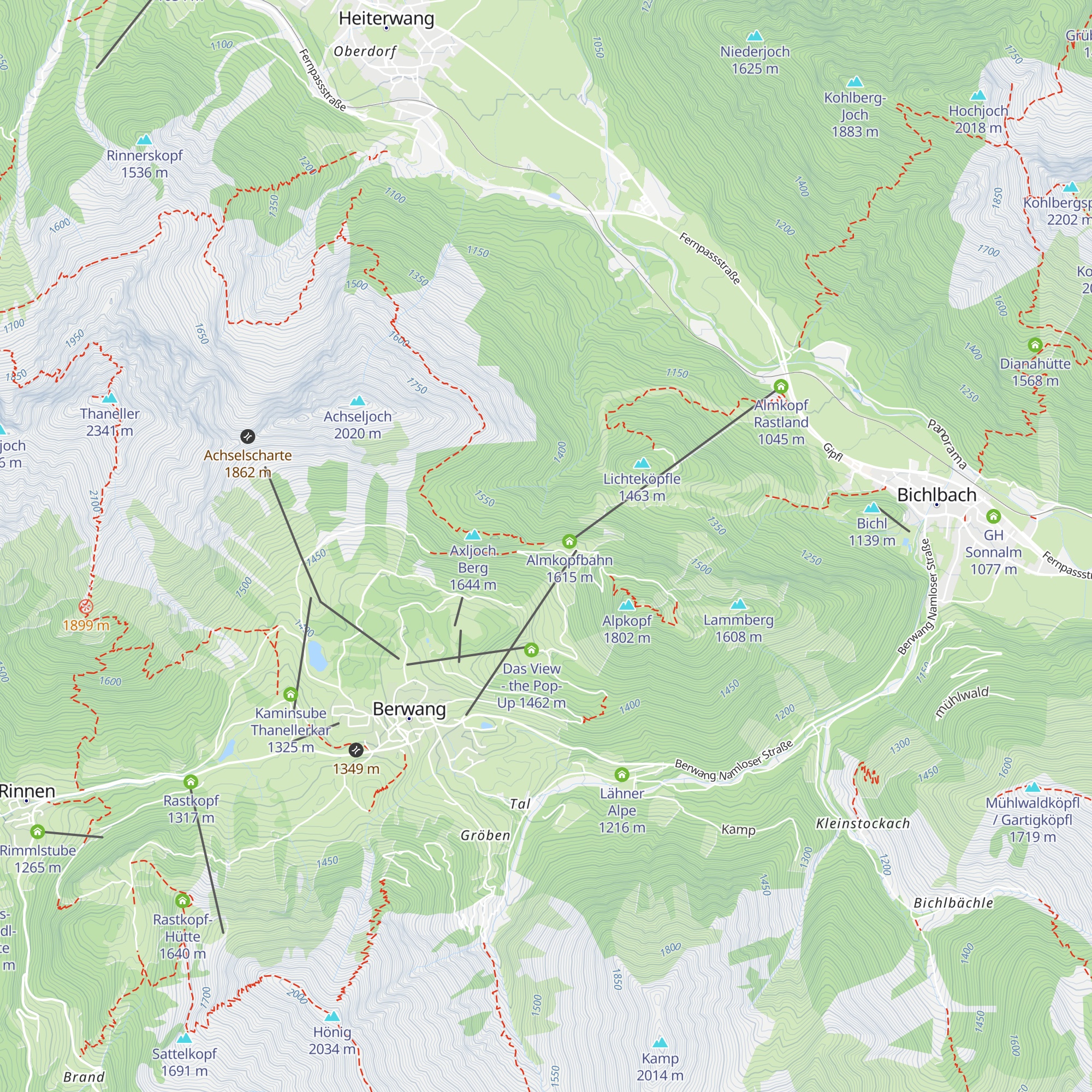 Heiterwanger Hochalm map