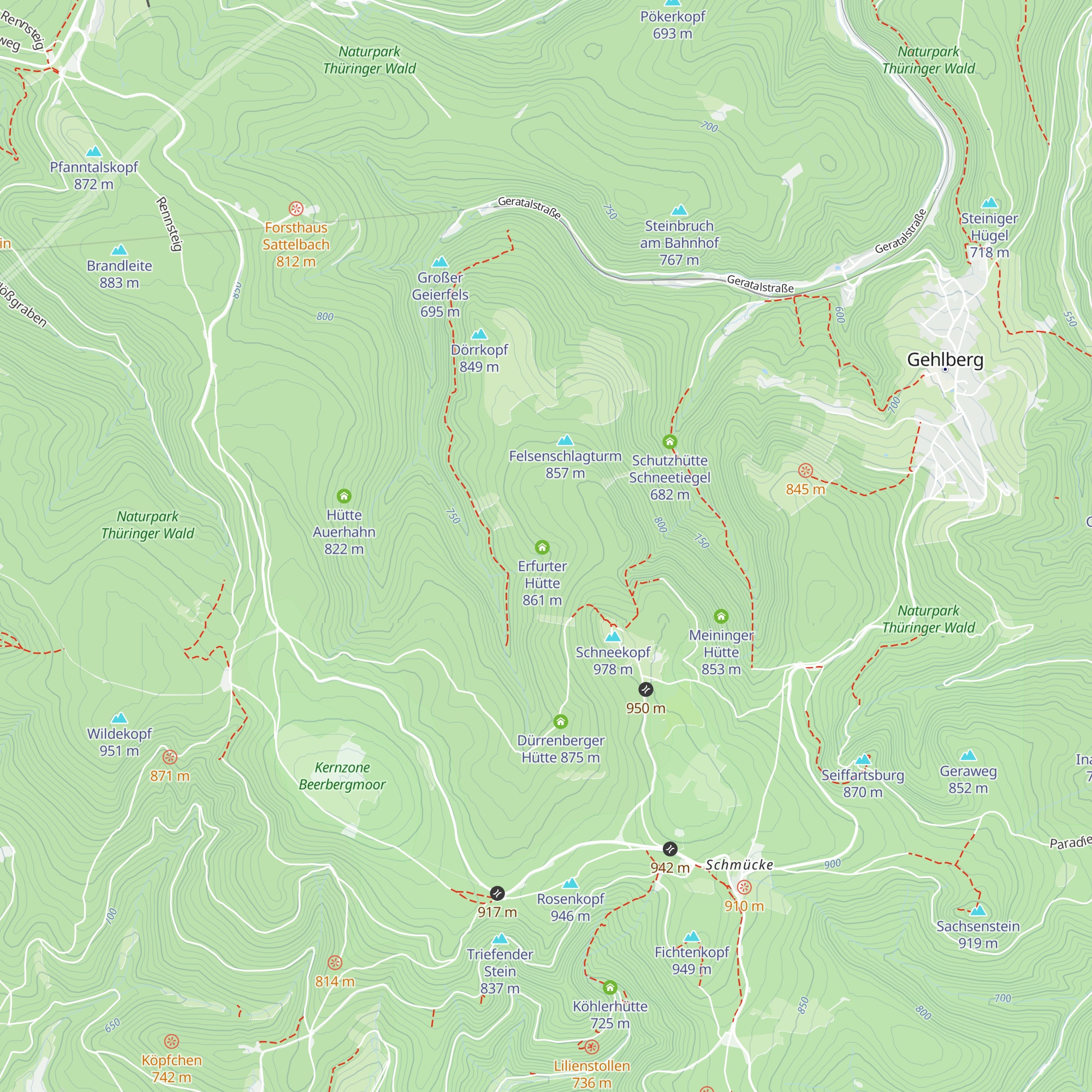 Schneekopfhütte map