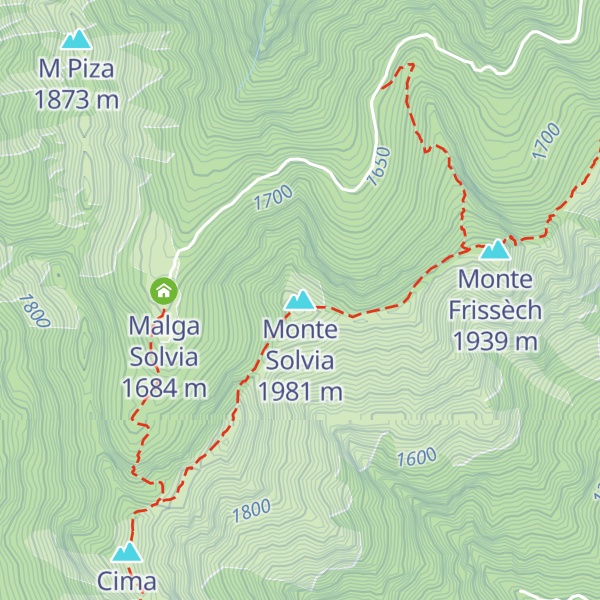 Map of Monte Solvia