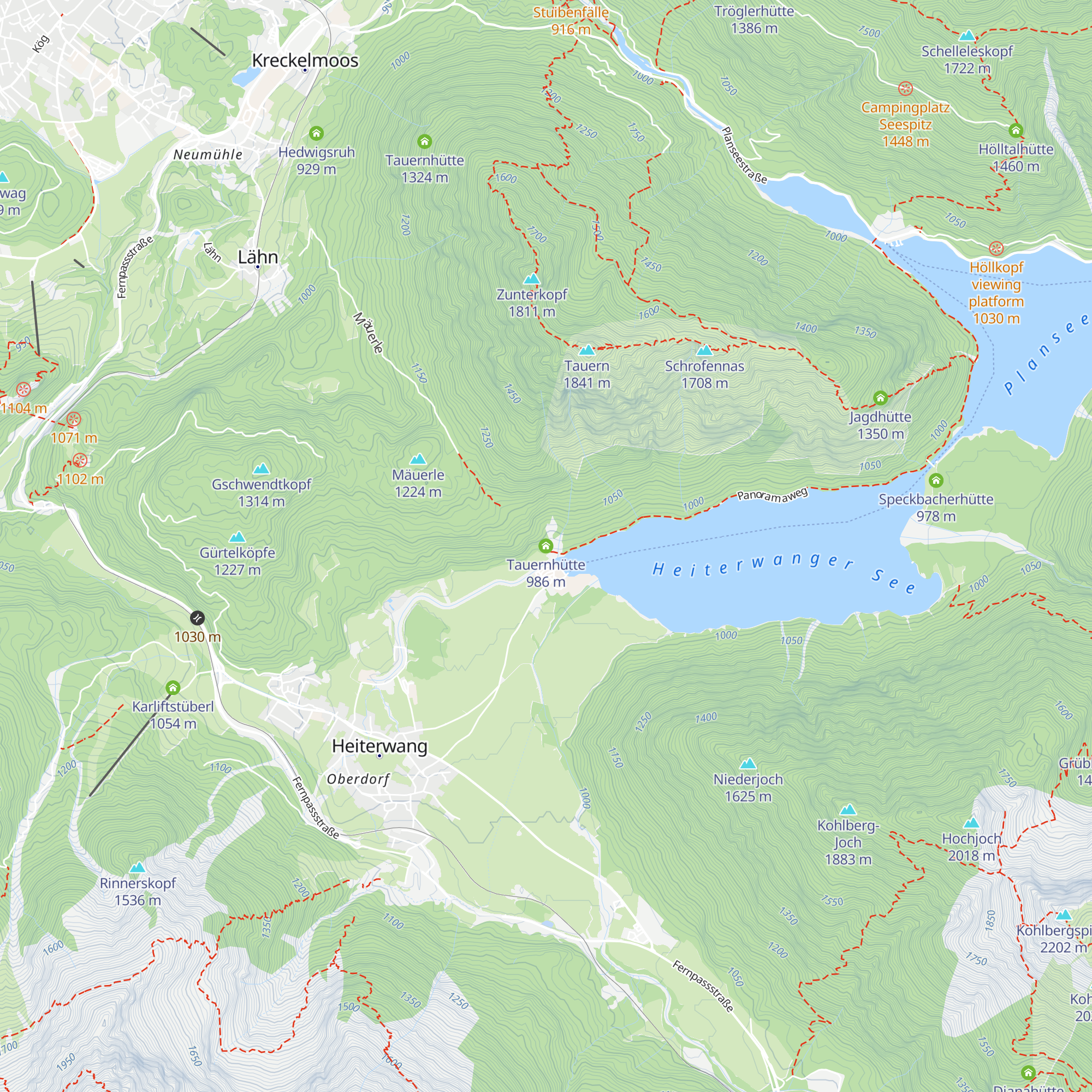 Tauernhütte map