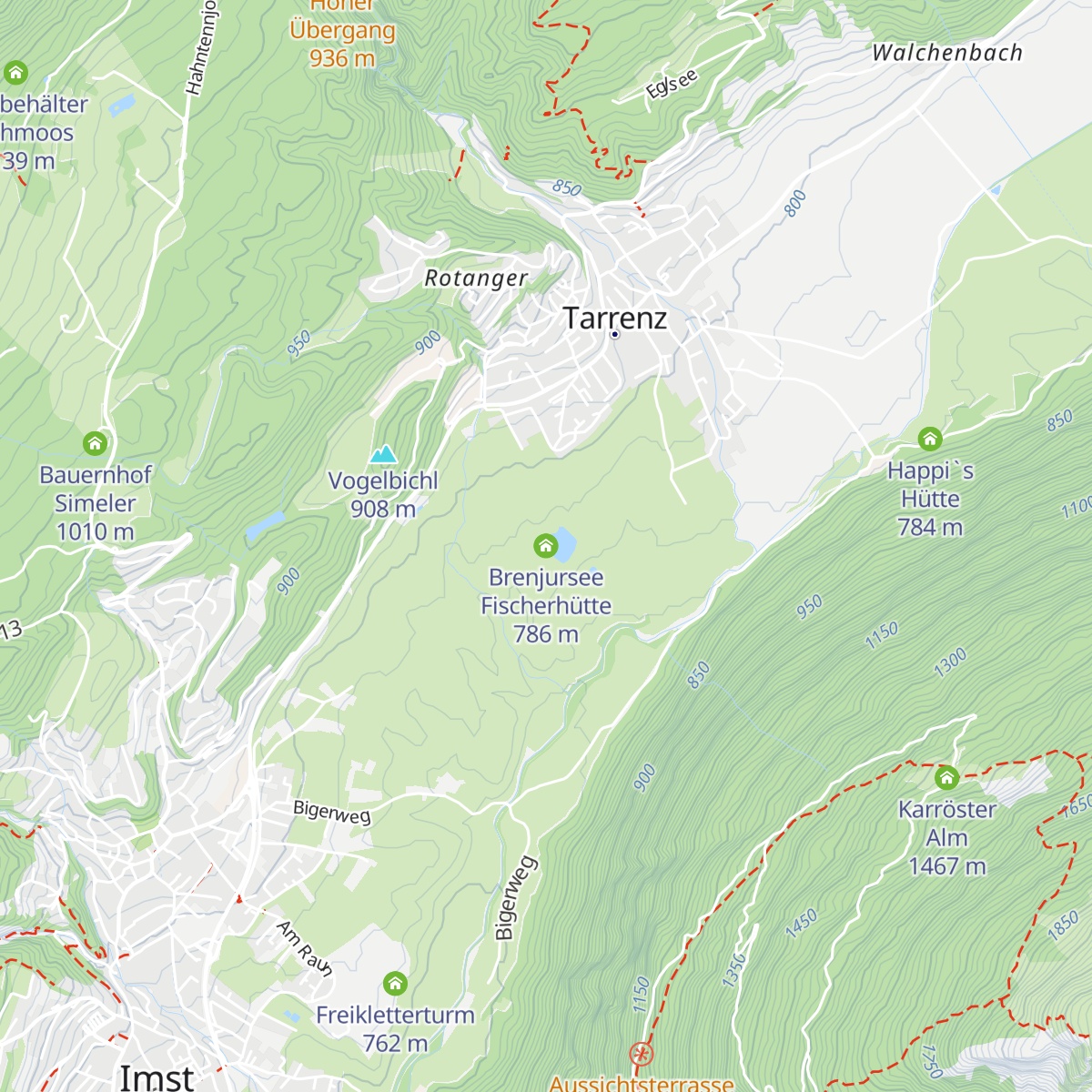 Brenjursee Fischerhütte map