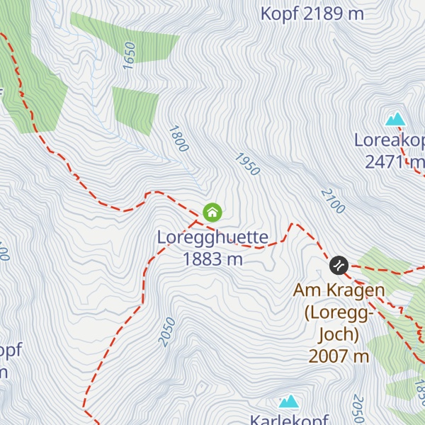 Map of Loregghuette