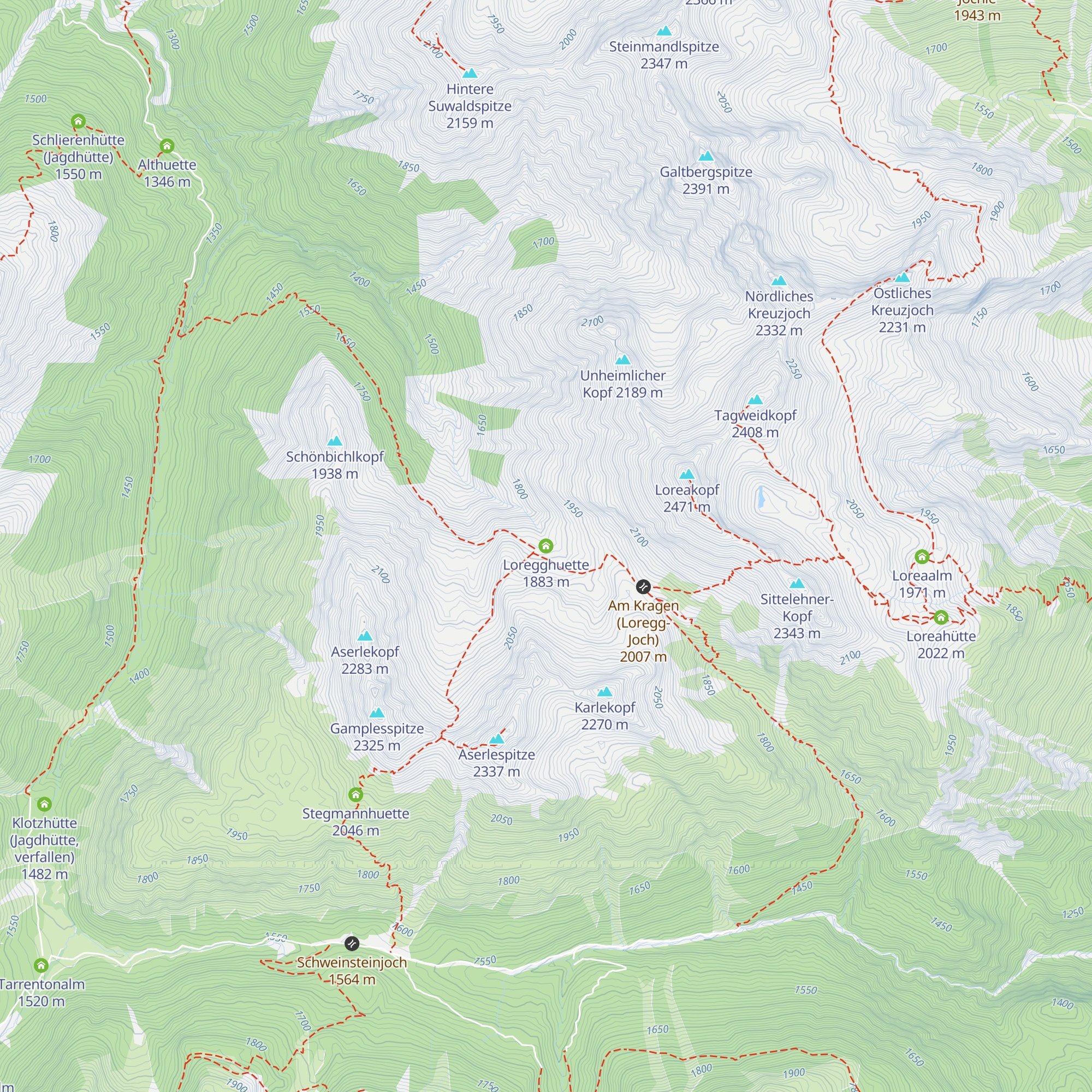 Loregghuette map