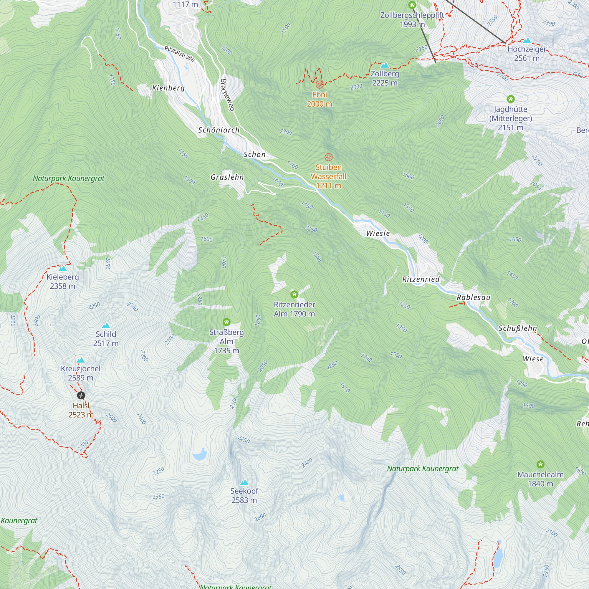Ritzenrieder Alm map