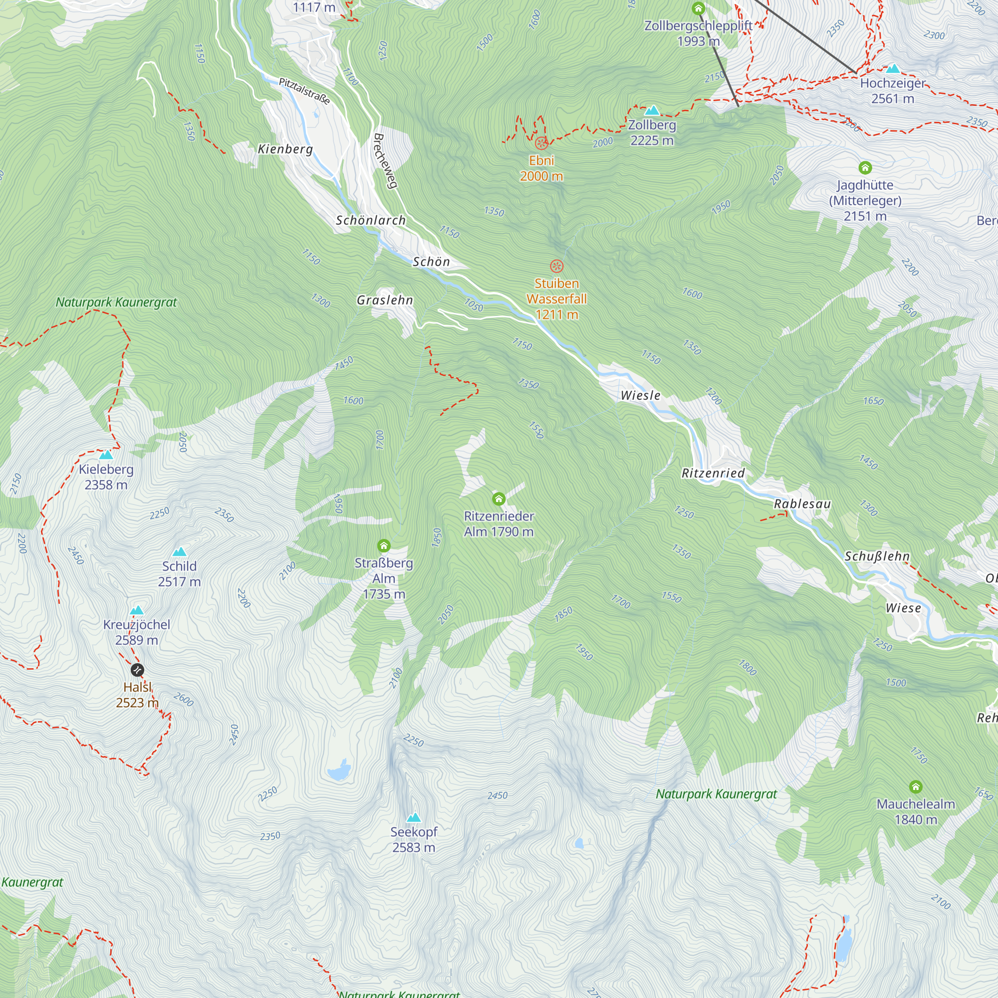 Ritzenrieder Alm map