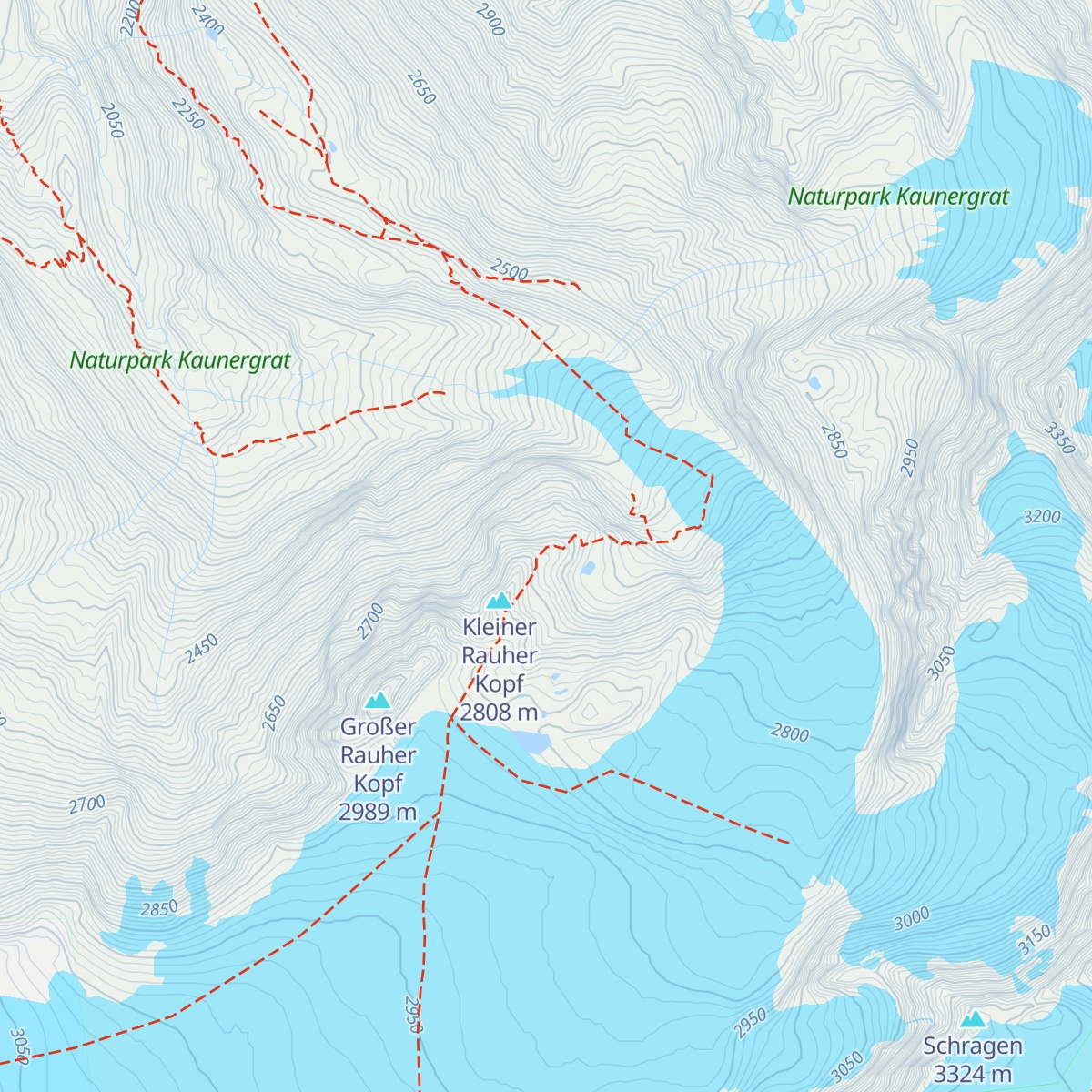 Rauhekopfhütte map