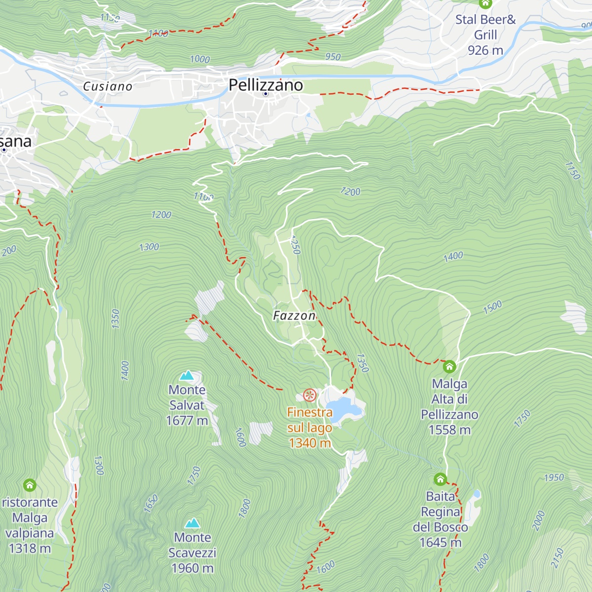Rifugio Alpino Fazzon map