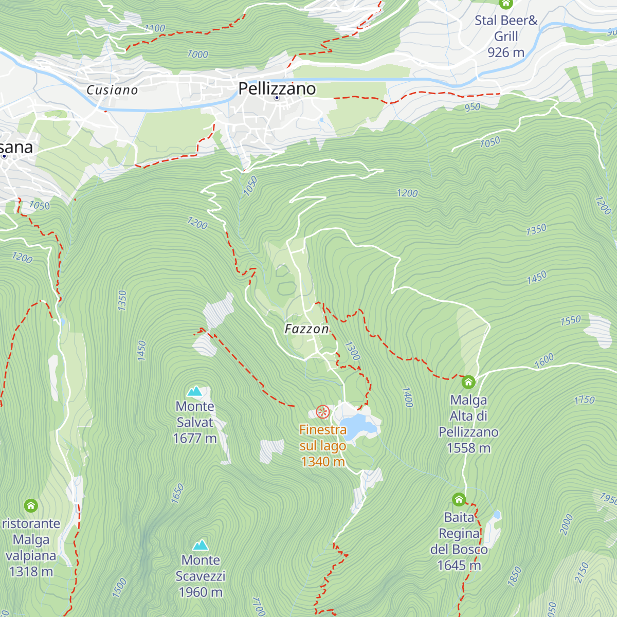 Rifugio Alpino Fazzon map
