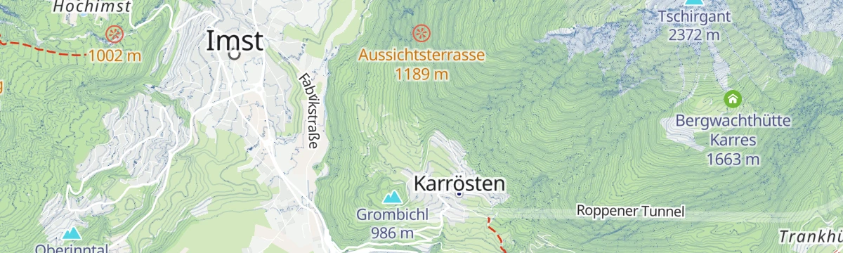 Map of the start of Geolehrpfad – Karröster Alm