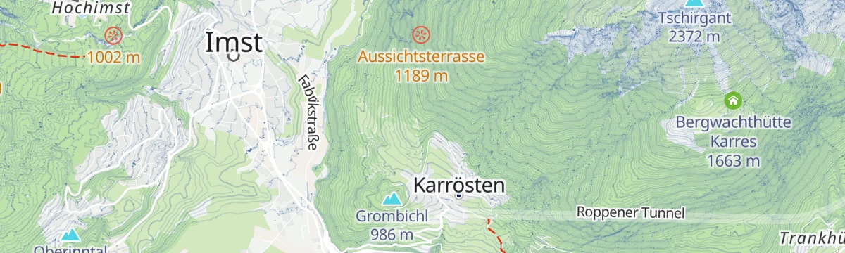 Map of the start of Karröster Alm (Nr. 639)