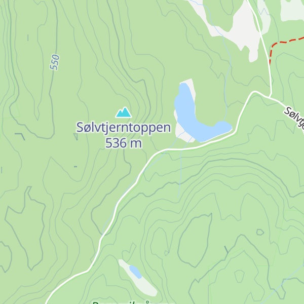 Map of Sølvtjernhytta