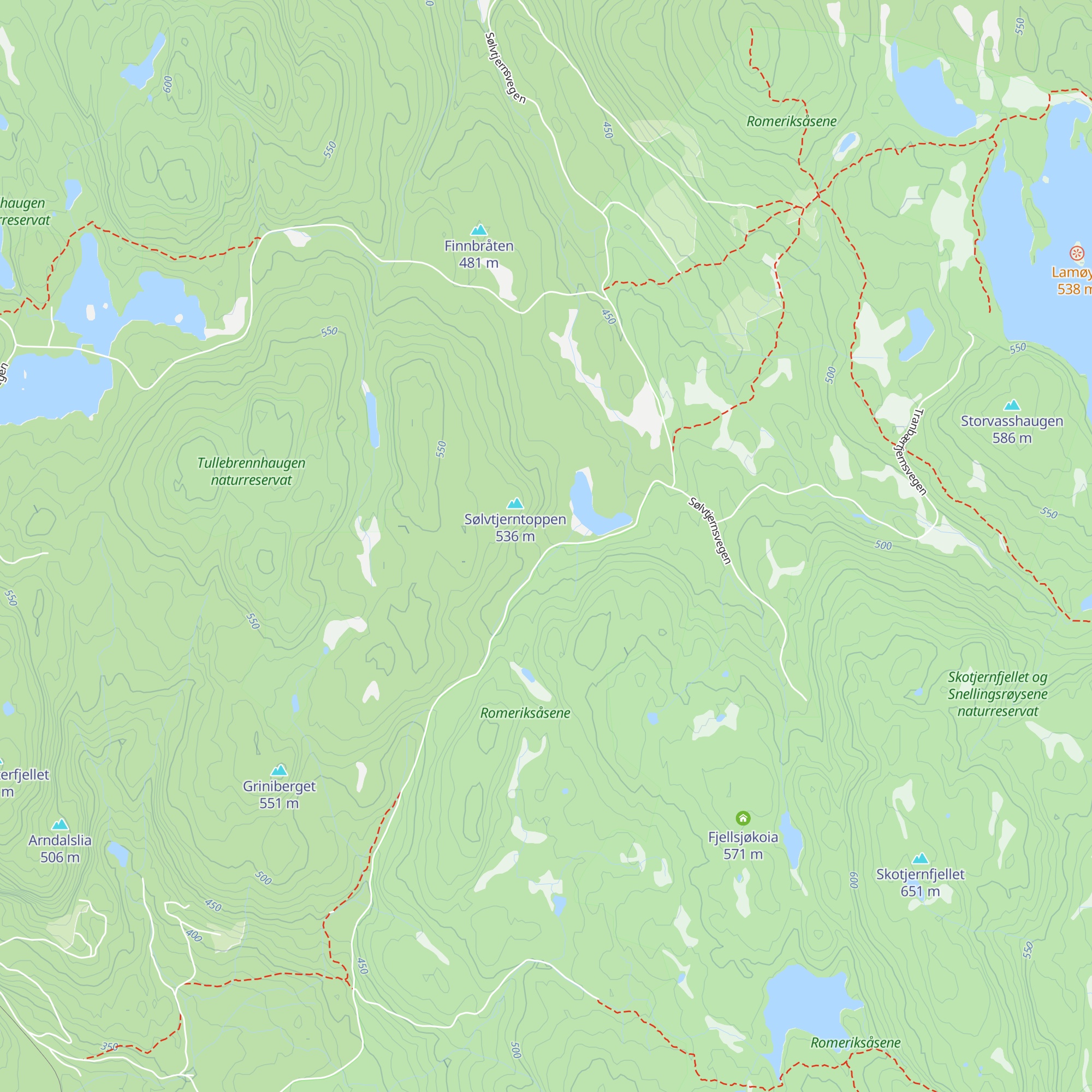 Sølvtjernhytta map