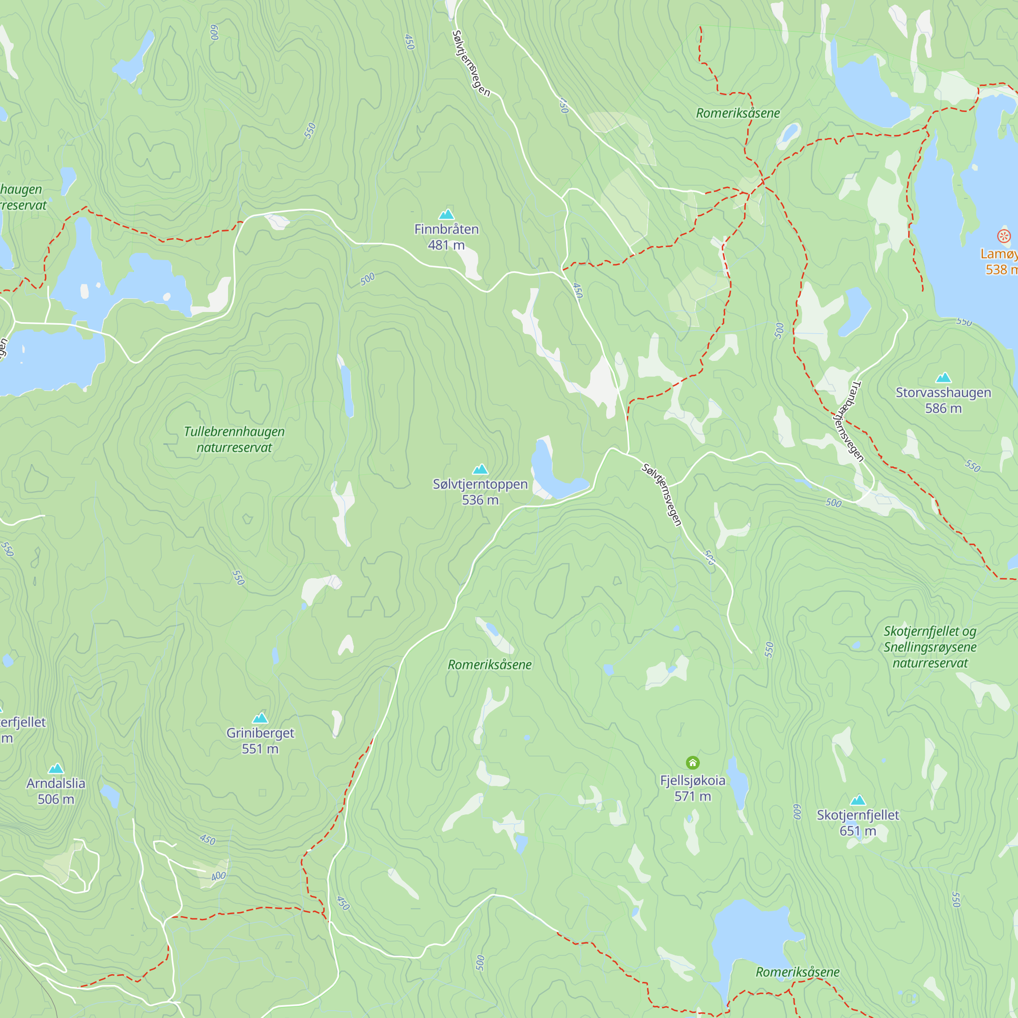 Sølvtjernhytta map
