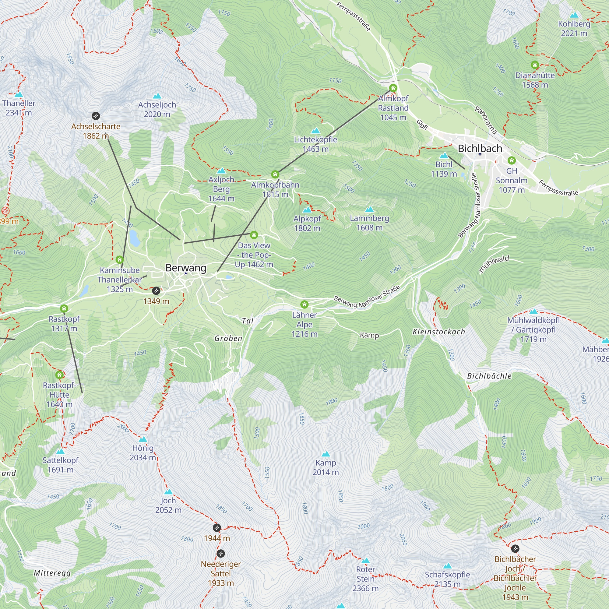 Lähner Alpe map
