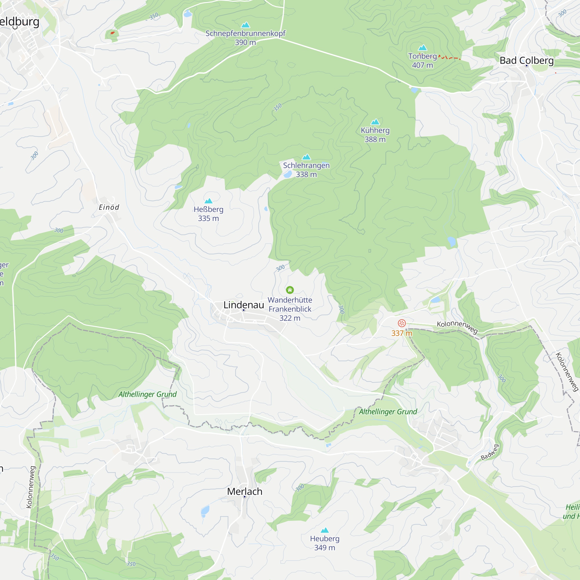 Wanderhütte Frankenblick map
