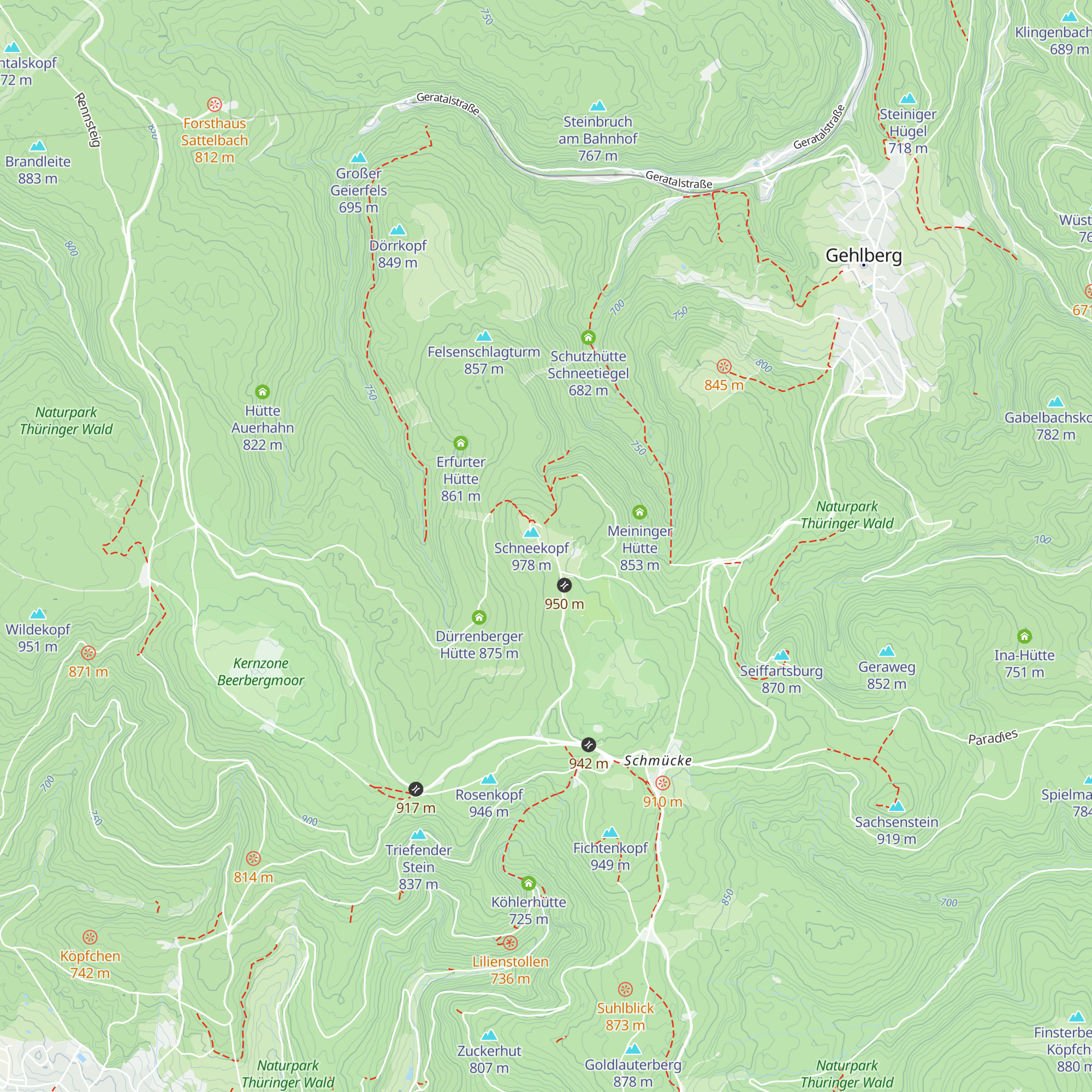 Neue Gehlberger Hütte map