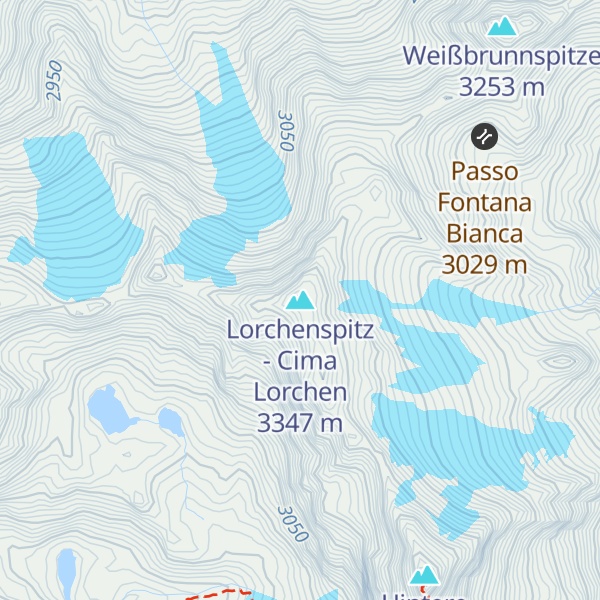 Map of Lorchenspitz - Cima Lorchen