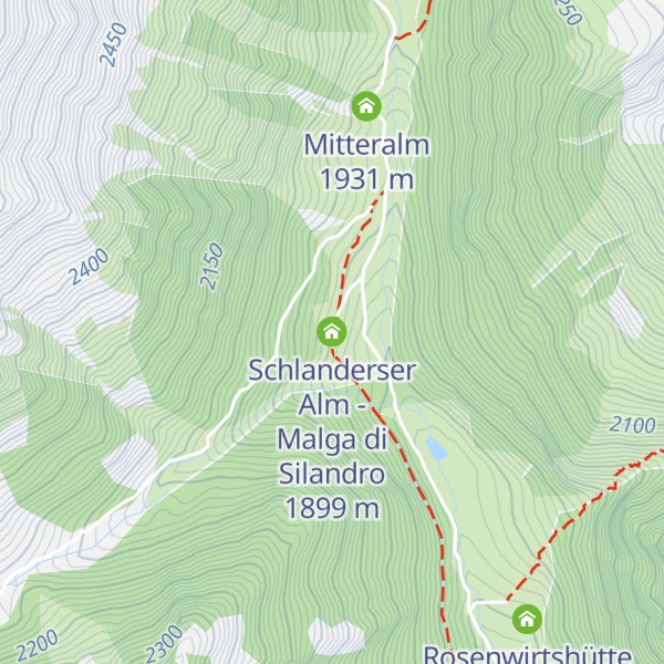 Map of Schlanderser Alm - Malga di Silandro